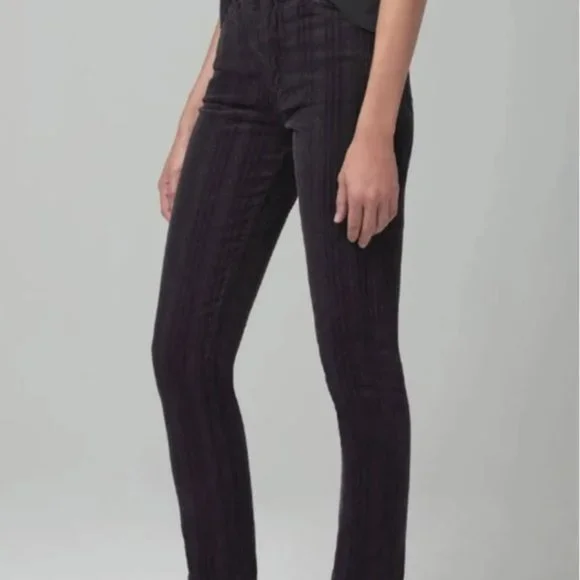 Citizens of Humanity Black Corduroy Olivia High Rise Ankle Size 26 🖤 - Picture 4 of 11